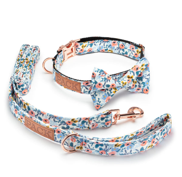 Rose Bow Tie Dog Collar - Pack Leashes